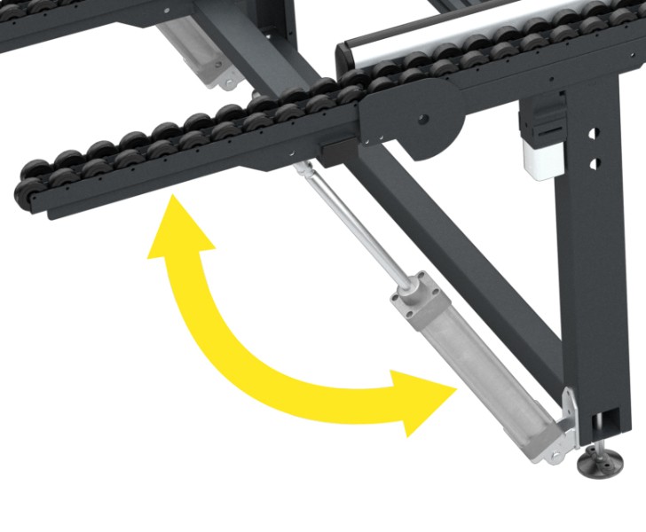Aluminum Link Tilting roller conveyor Tekna